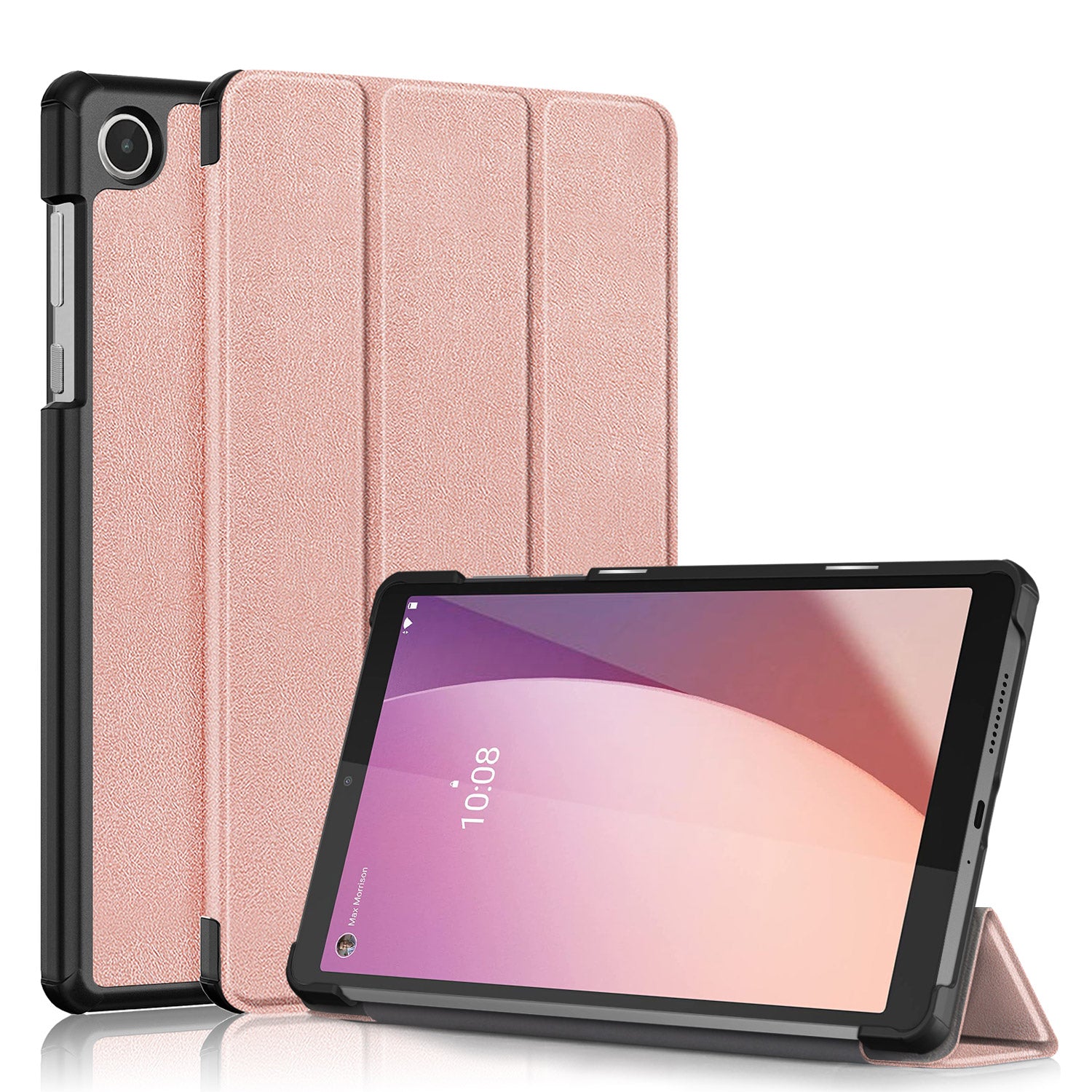 Tablet Case for Lenovo Tab M8 Gen 4 TB-300FU Tri-fold Stand Solid Color PU Leather Tablet Cover Tablet Case for Lenovo Tab M8 Gen 4 TB-300FU Tri-fold Stand Solid Color PU Leather Tablet Cover